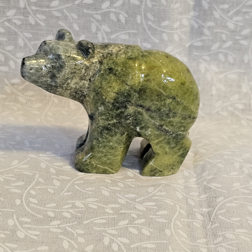 Serpentine Crystal Bear